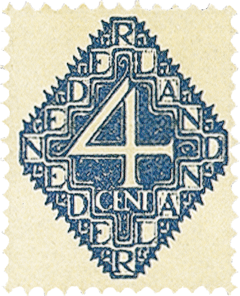 postzegel NJ van de Vecht 600 N113